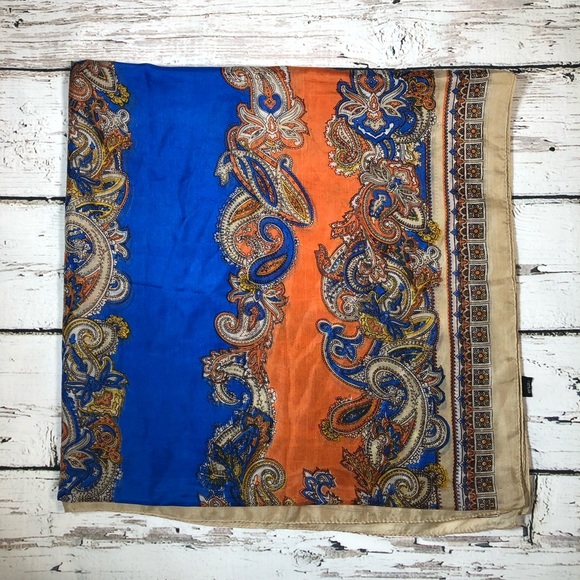 Accessories - 40 x 80” Silk Paisley Scarf